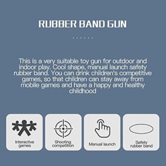 Mini Metal Rubber Band Gun, Foldable, 6 Shot with ... - Image 7