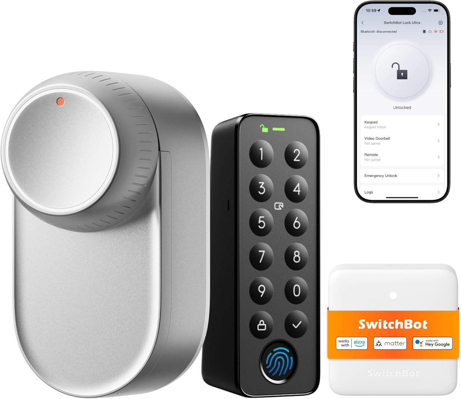 SwitchBot WiFi Smart Lock Ultra with Touch Screen ... - Afbeelding 2