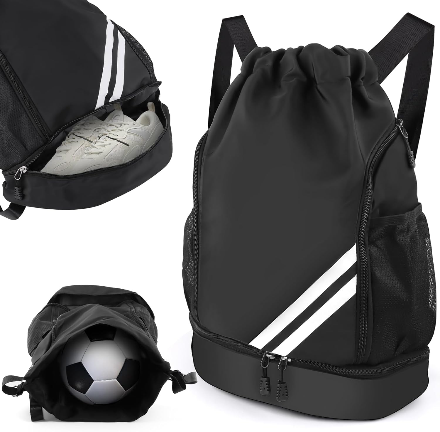 Gym Bag with Drawstring, Waterproof Sports Bag wit... - Afbeelding 2
