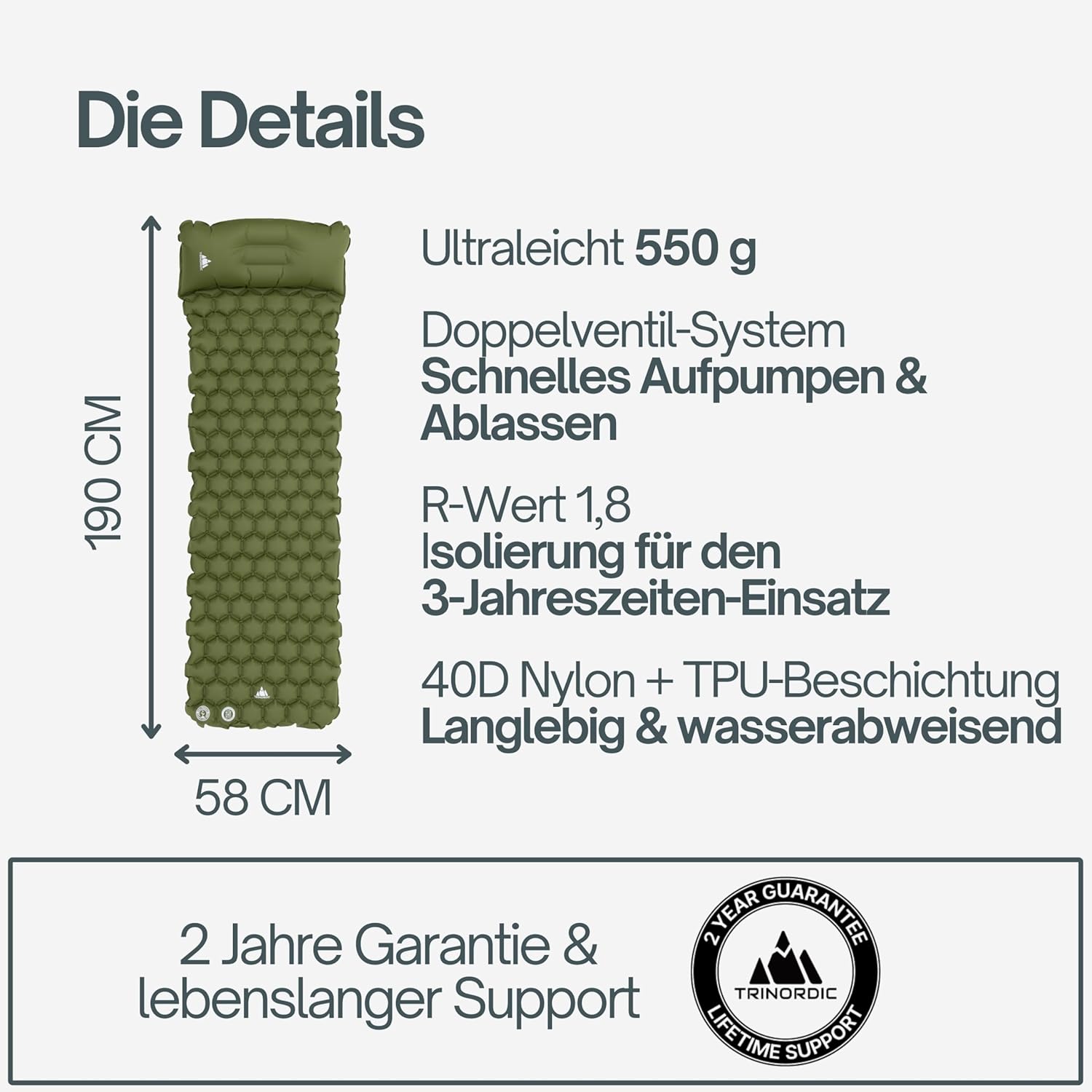 Camping Sleeping Mat, Air Mattress Ultralight Infl... - Afbeelding 9