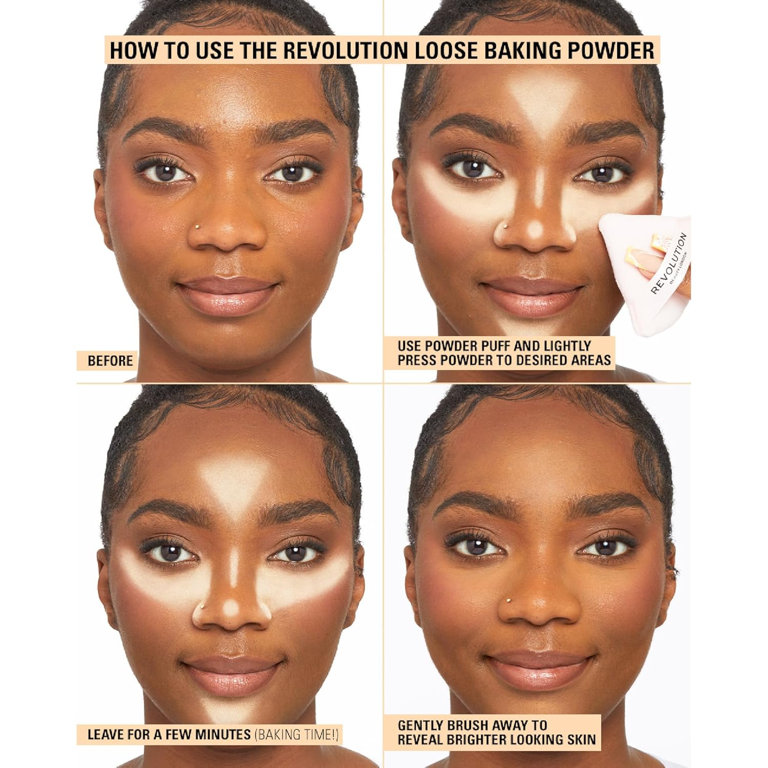Makeup Revolution, Loose Baking Powder, Extends We... - Afbeelding 4