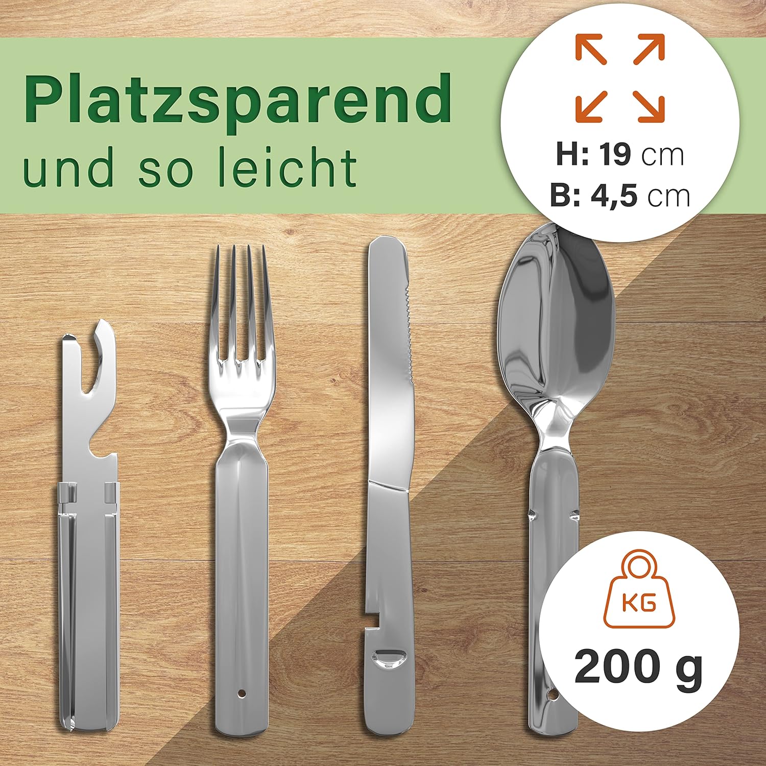 Classic German Army Stainless Steel Cutlery Set 4-... - Afbeelding 5