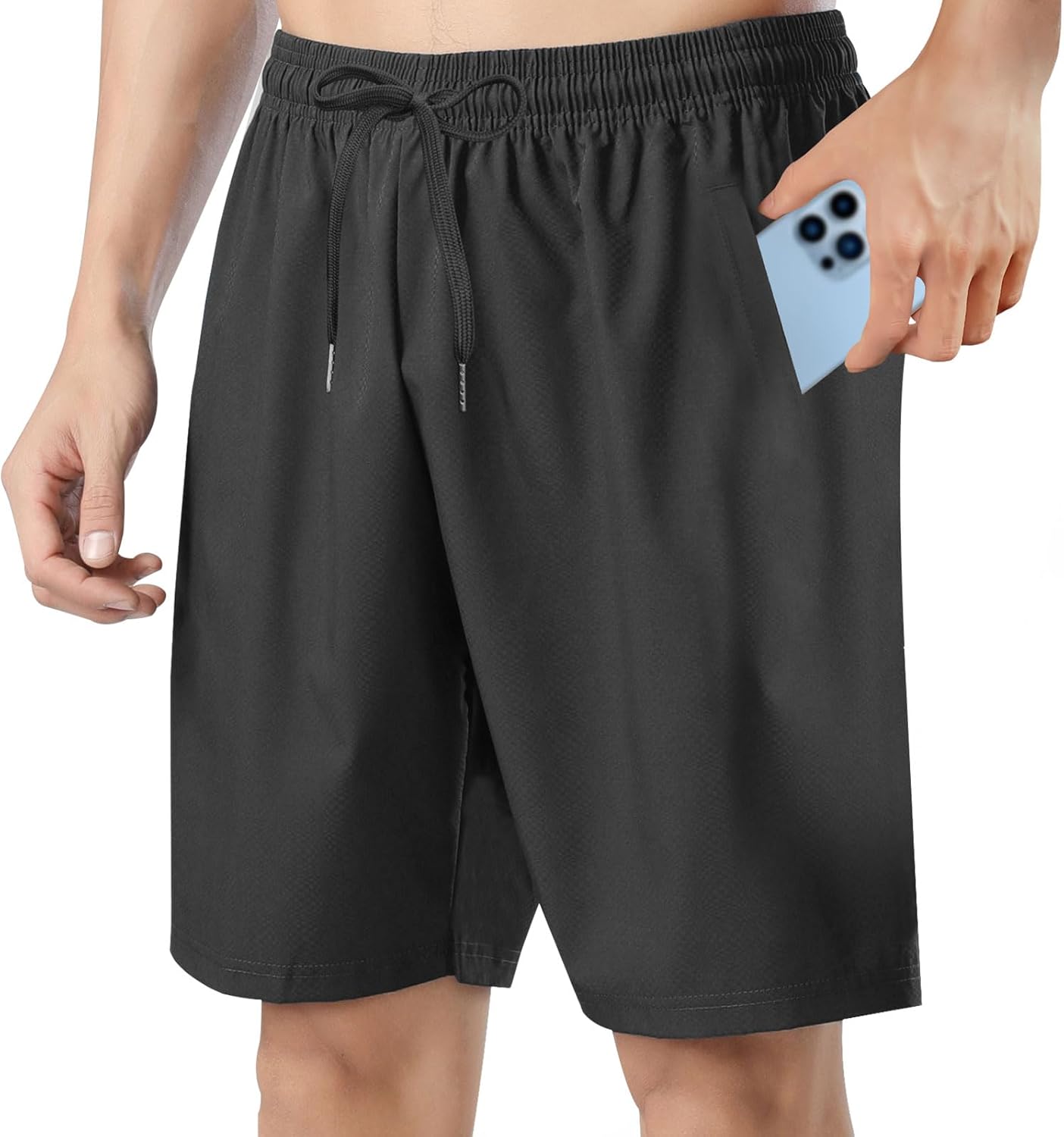 Aomig Men's Shorts, Black Short Sports Trousers, M... - Afbeelding 9