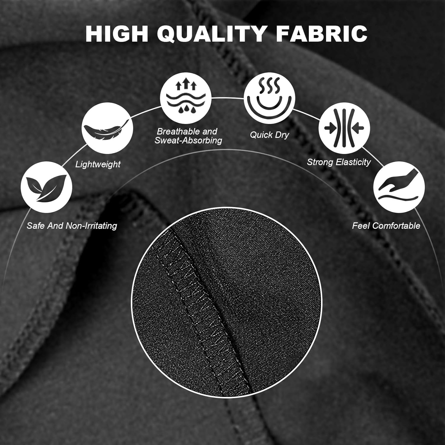 Aomig Men's Shorts, Black Short Sports Trousers, M... - Afbeelding 4