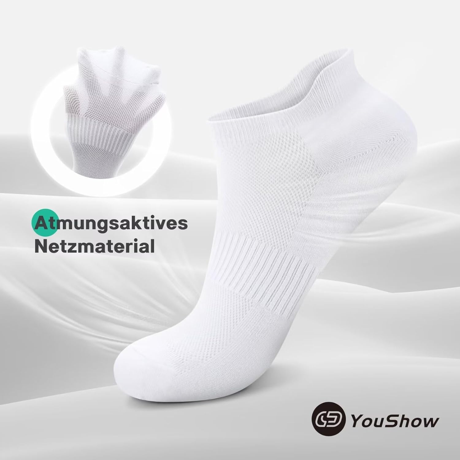 YouShow 10 Pairs of Trainer Socks Men Women Breath... - Afbeelding 4