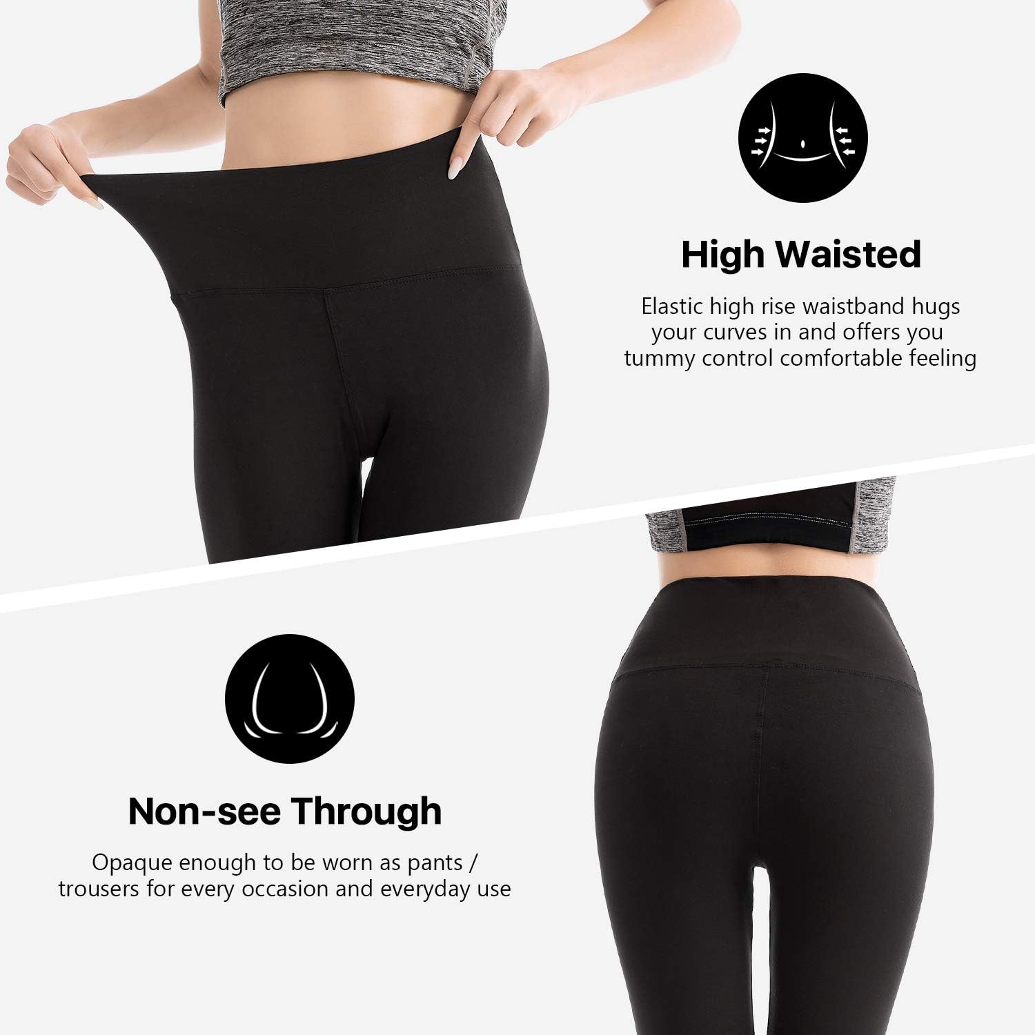 SINOPHANT Leggings Damen High Waist - Blickdicht L... - Afbeelding 4