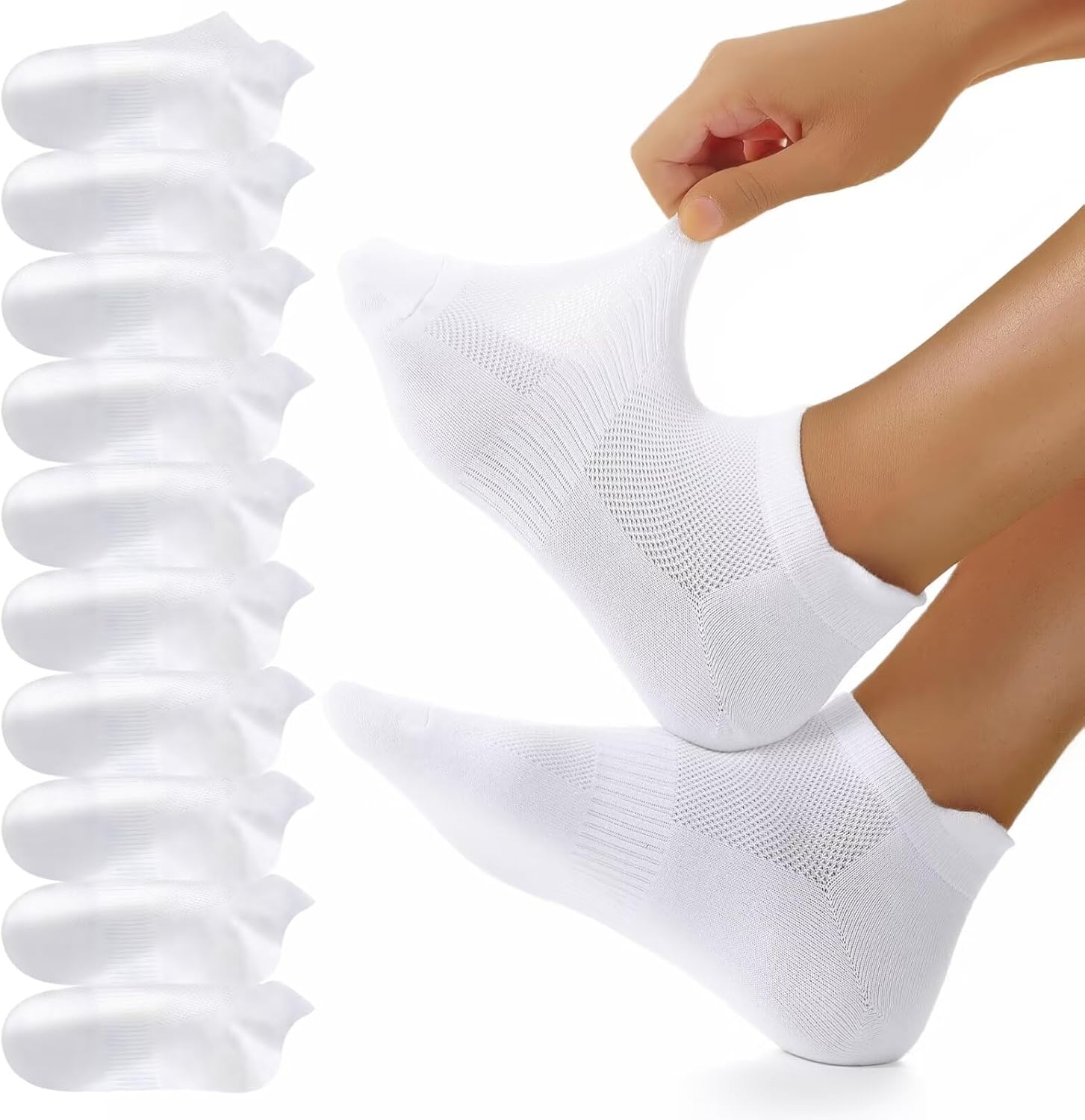 YouShow 10 Pairs of Trainer Socks Men Women Breath... - Afbeelding 2