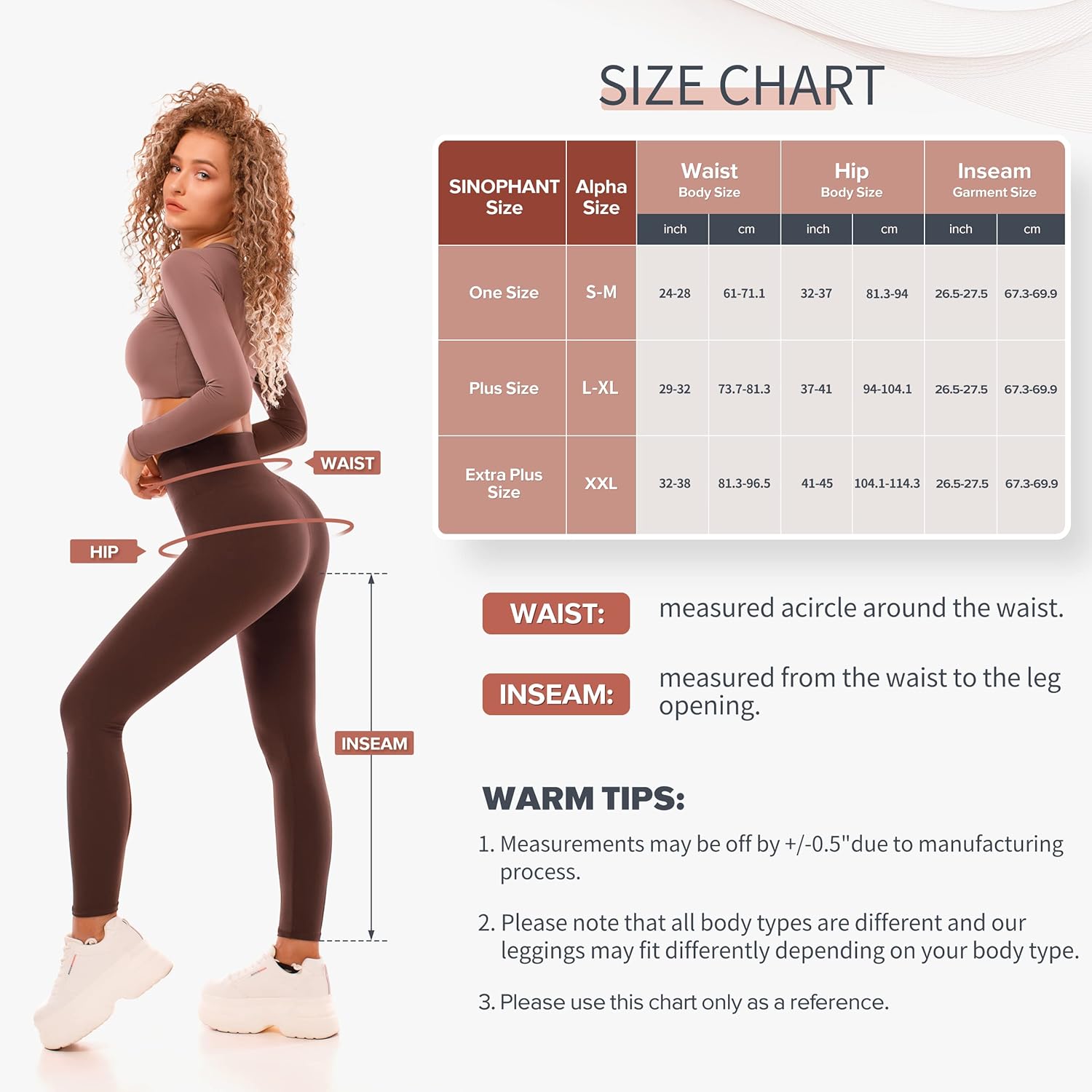 SINOPHANT Leggings Damen High Waist - Blickdicht L... - Afbeelding 7