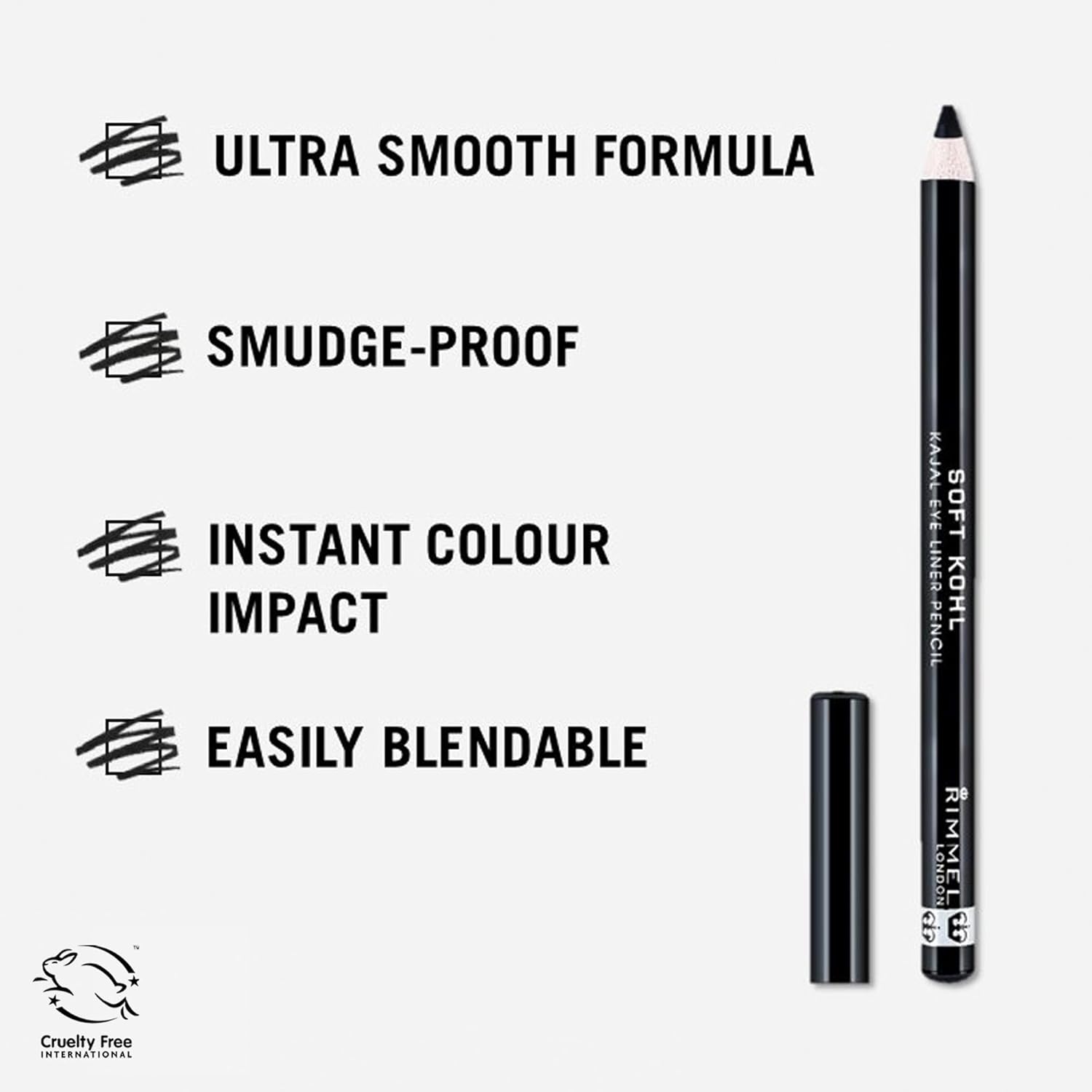 Ojos Perf Soft Charcoal 061 NEG RIMMEL - Afbeelding 3