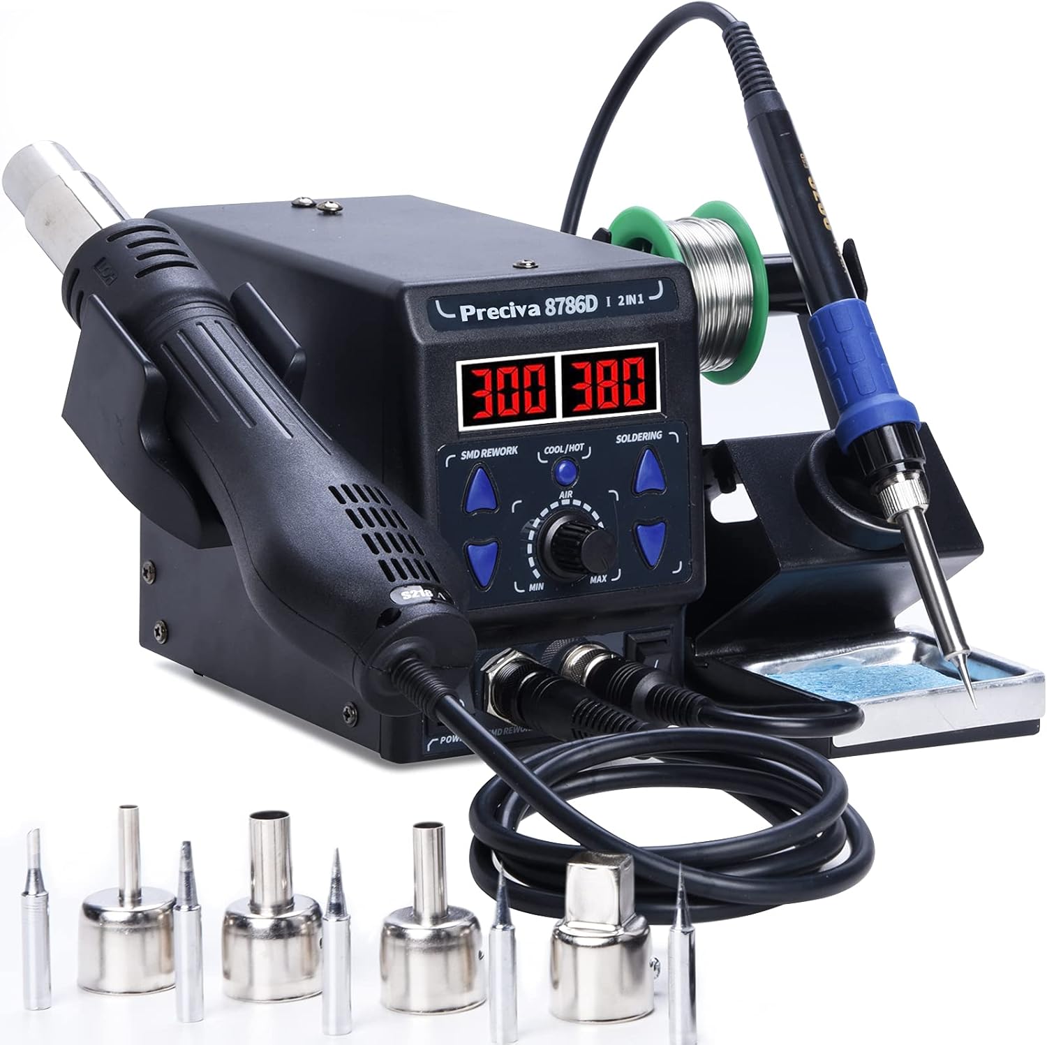 Preciva 8786D Hot Air Soldering Station with LED D... - Afbeelding 2