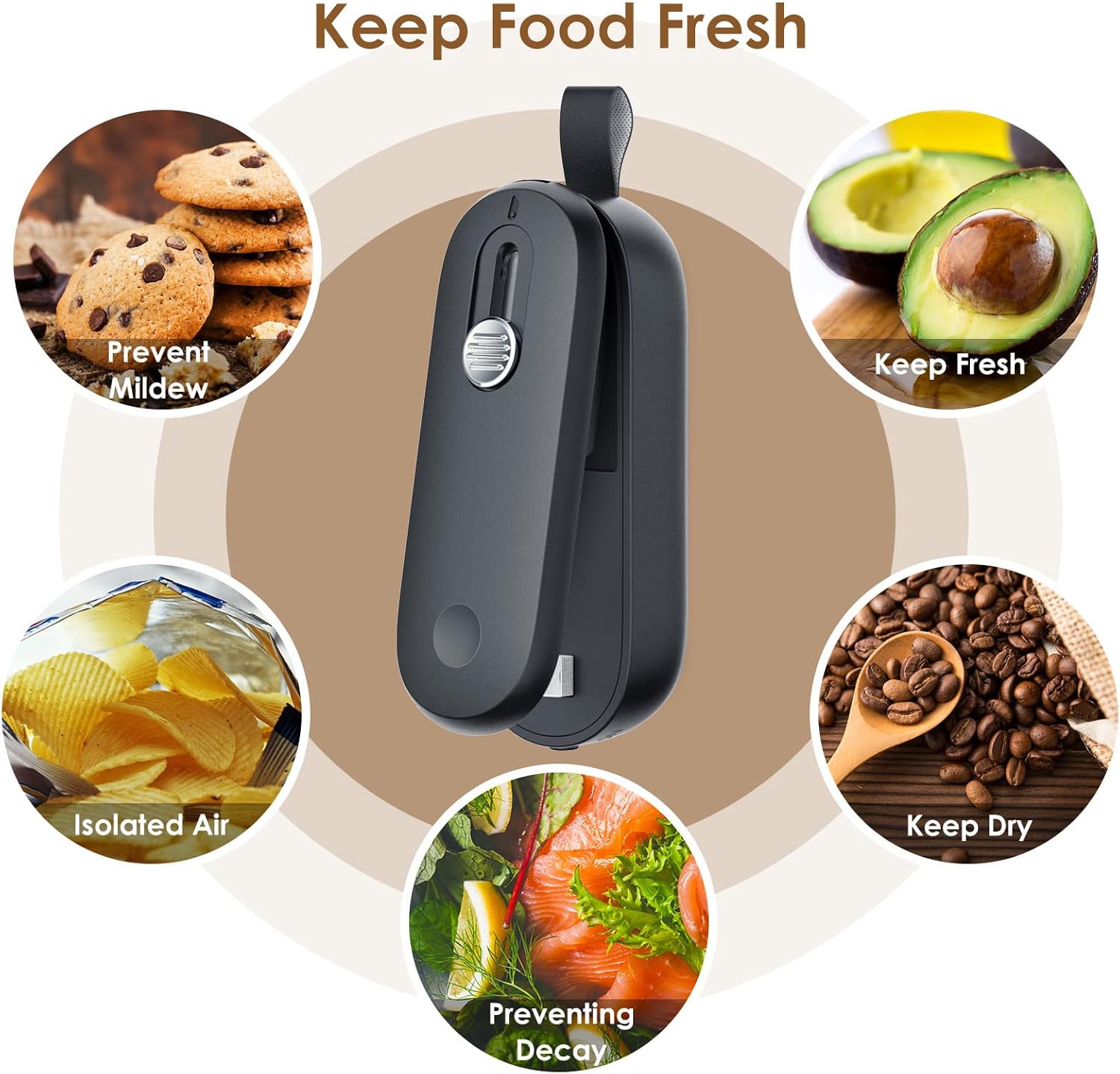 ODSD Mini Film Sealer 2-in-1 Bag Sealer with Cutte... - Afbeelding 6