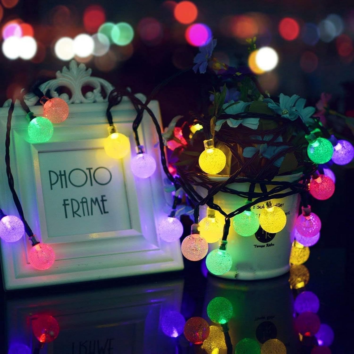 Solar Outdoor Fairy Lights, Weatherproof, 50 LED F... - Afbeelding 4