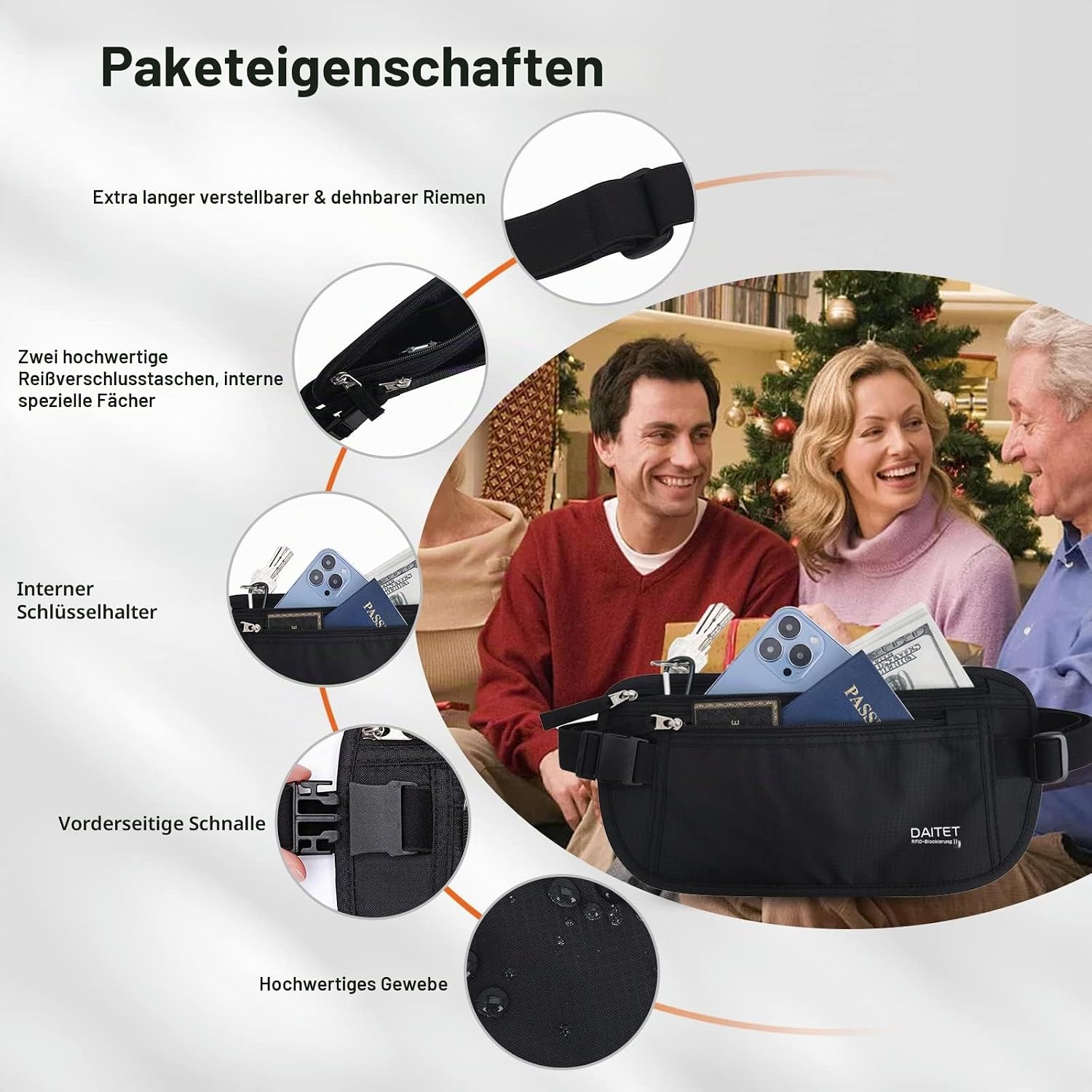 Money Belt for Men and Women, The Bum Bag for Trav... - Afbeelding 9