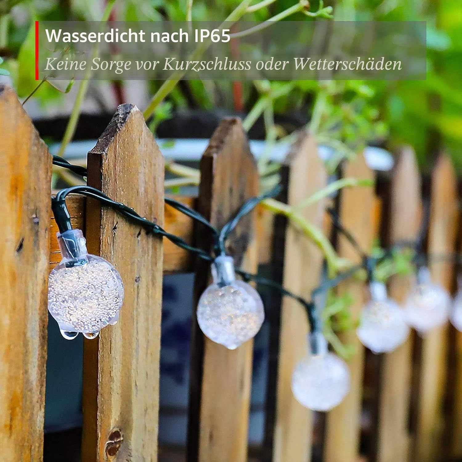 Solar Outdoor Fairy Lights, Weatherproof, 50 LED F... - Afbeelding 6