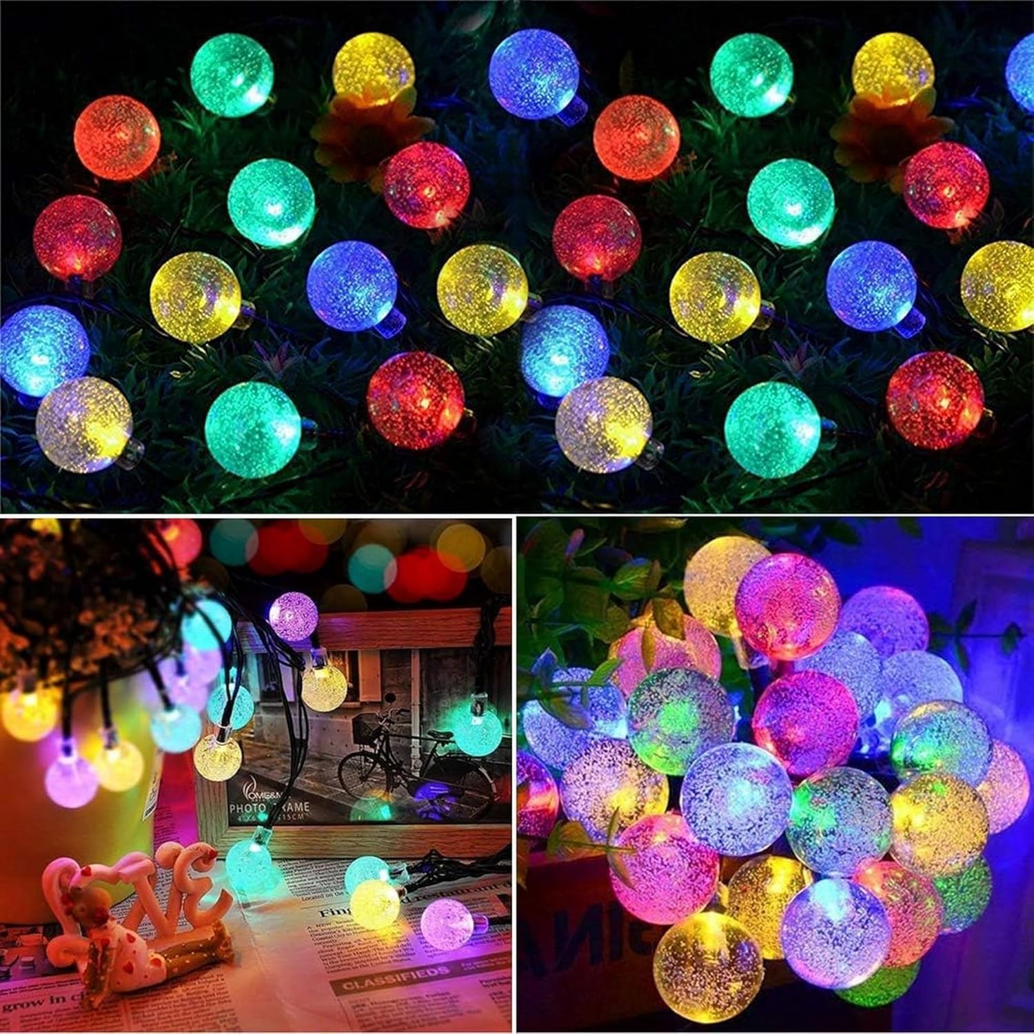 Solar Outdoor Fairy Lights, Weatherproof, 50 LED F... - Afbeelding 7