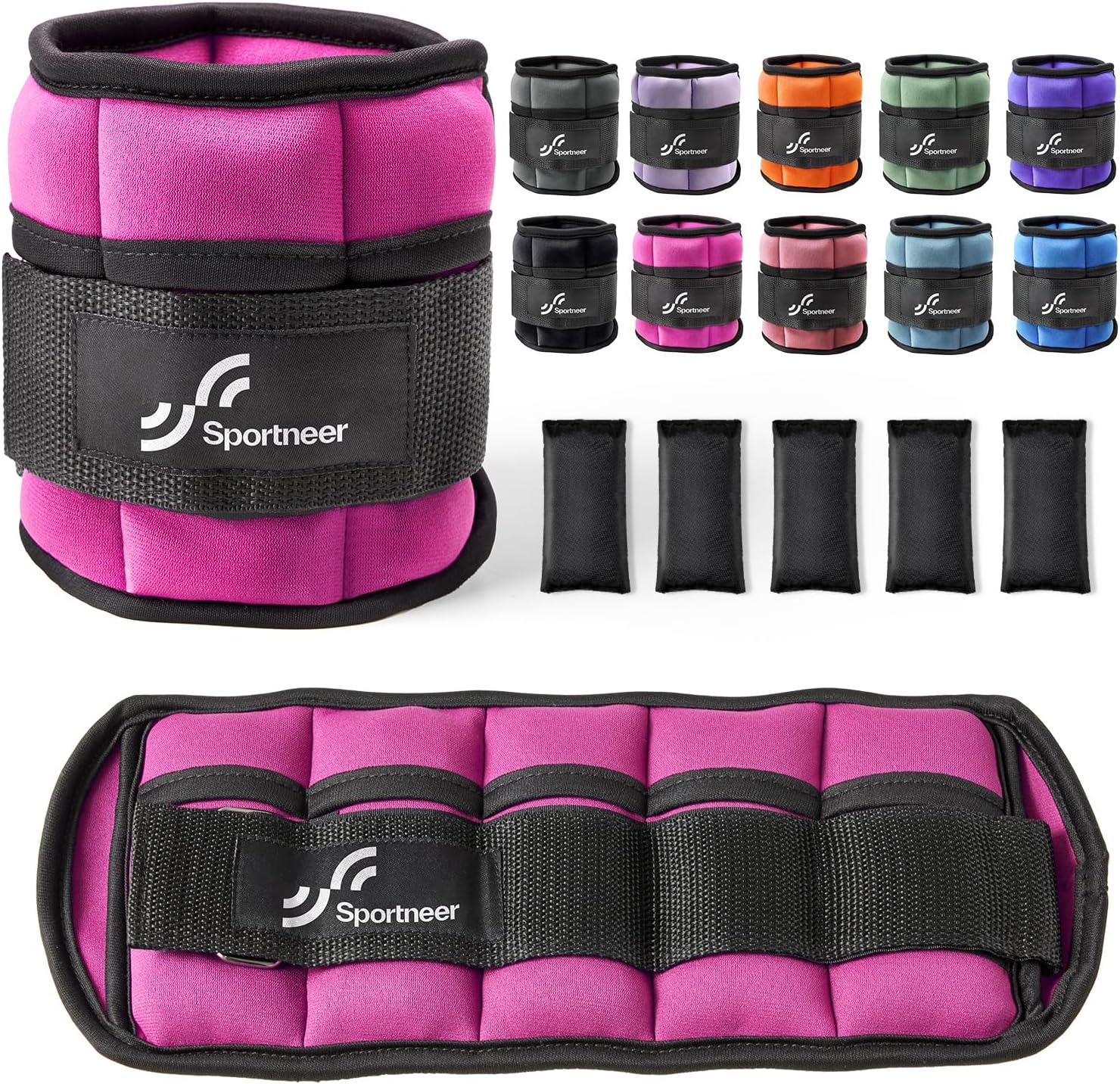 Sportneer Adjustable Ankle Weights:1 Pair 2/4/6/8/... - Afbeelding 2