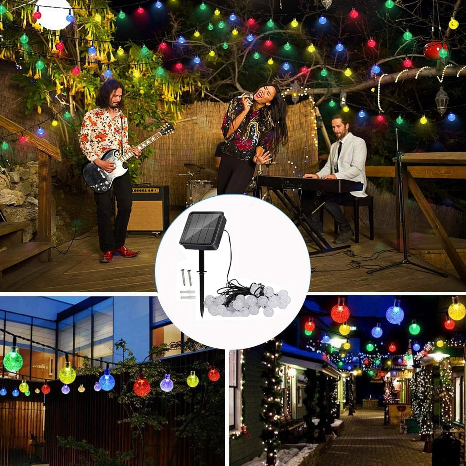 Solar Outdoor Fairy Lights, Weatherproof, 50 LED F... - Afbeelding 5