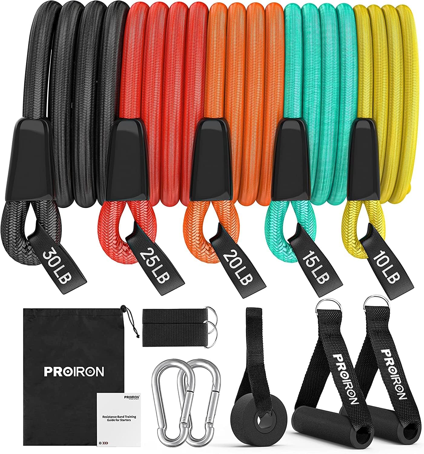 Proiron Resistance Bands Set with Expander Tubes, ... - Afbeelding 2