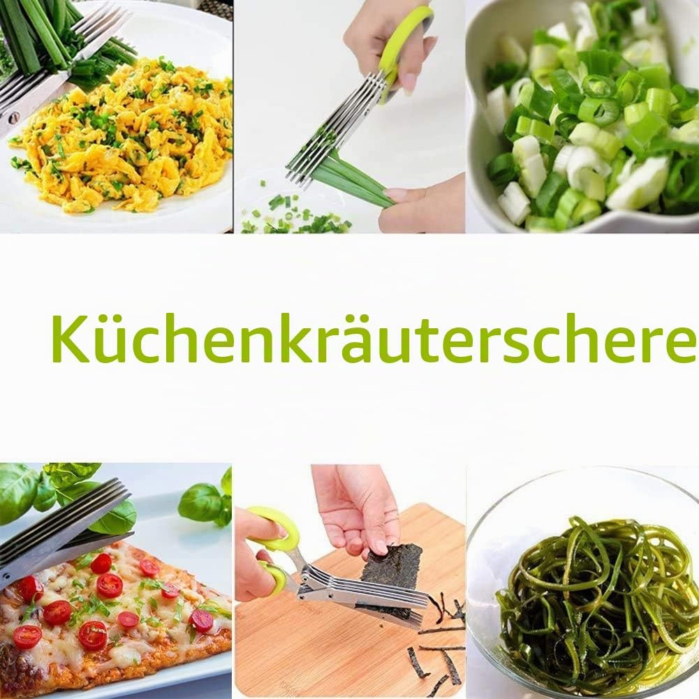 Three Piece Kitchen Herb Scissors Stainless Steel ... - Afbeelding 4