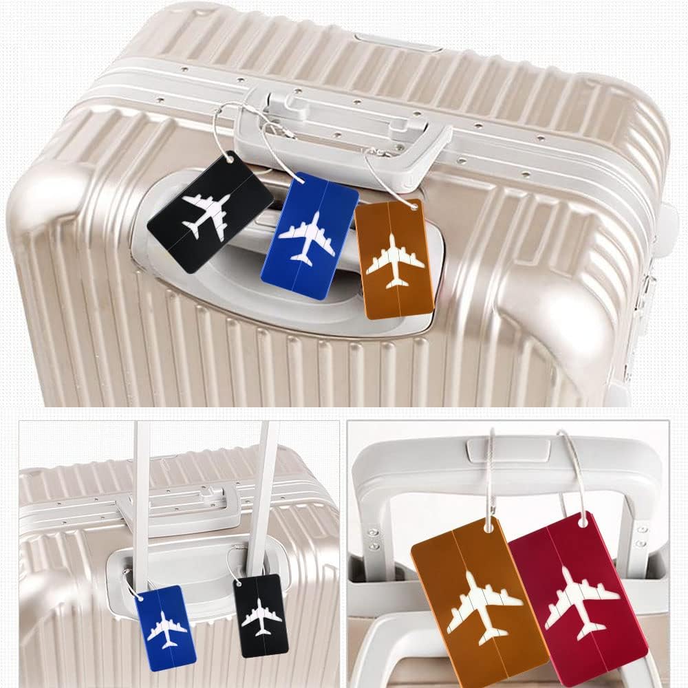 Vicloon Pack of 4 Luggage Tags, Suitcase Aluminium... - Afbeelding 6