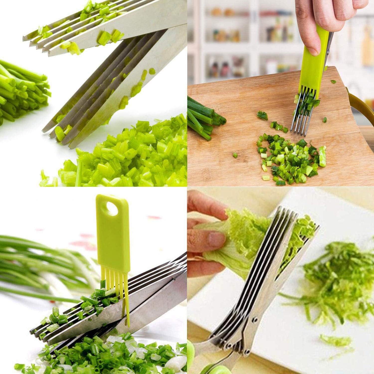 Three Piece Kitchen Herb Scissors Stainless Steel ... - Afbeelding 6