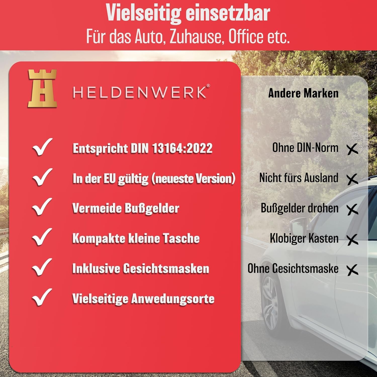 HELDENWERK Car First Aid Bag According to Current ... - Afbeelding 6