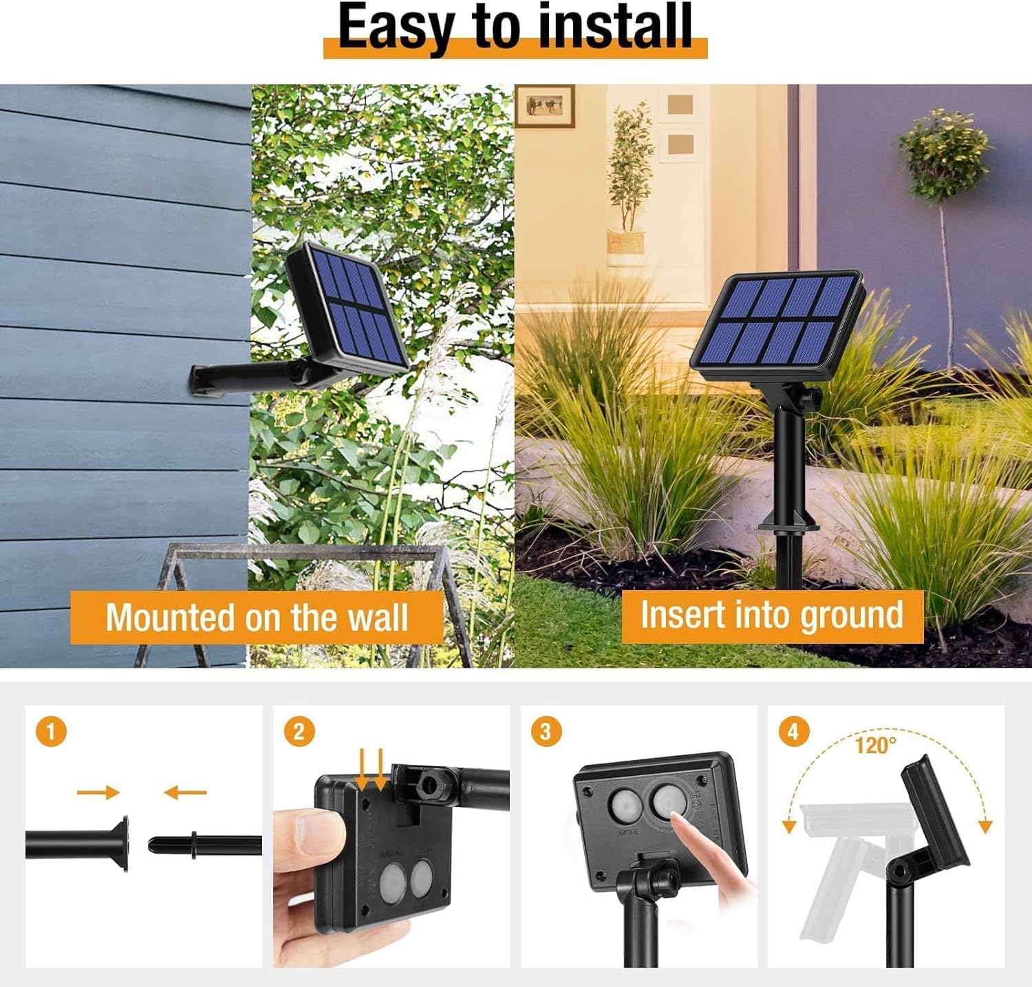 btfarm Solar Fairy Lights Outdoor 2 x 15 m Solar F... - Afbeelding 8