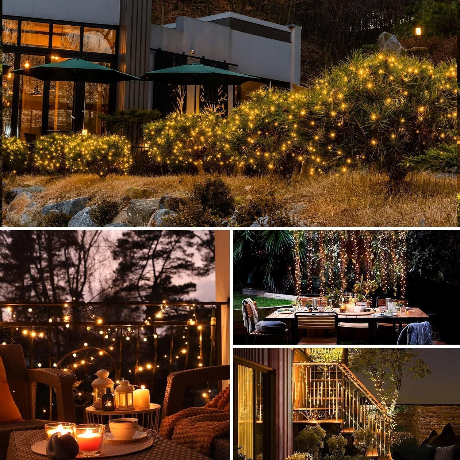 btfarm Solar Fairy Lights Outdoor 2 x 15 m Solar F... - Afbeelding 7
