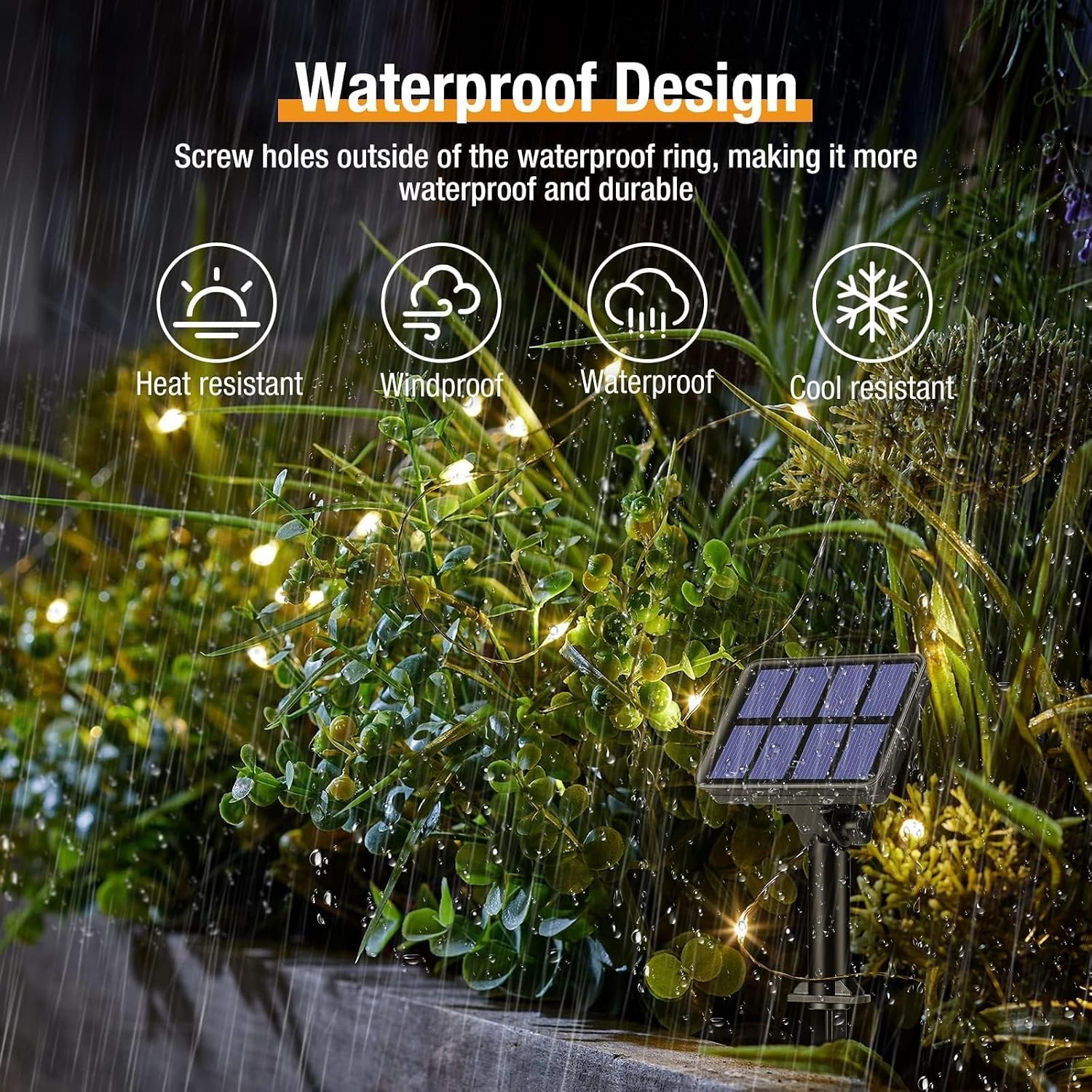 btfarm Solar Fairy Lights Outdoor 2 x 15 m Solar F... - Afbeelding 4