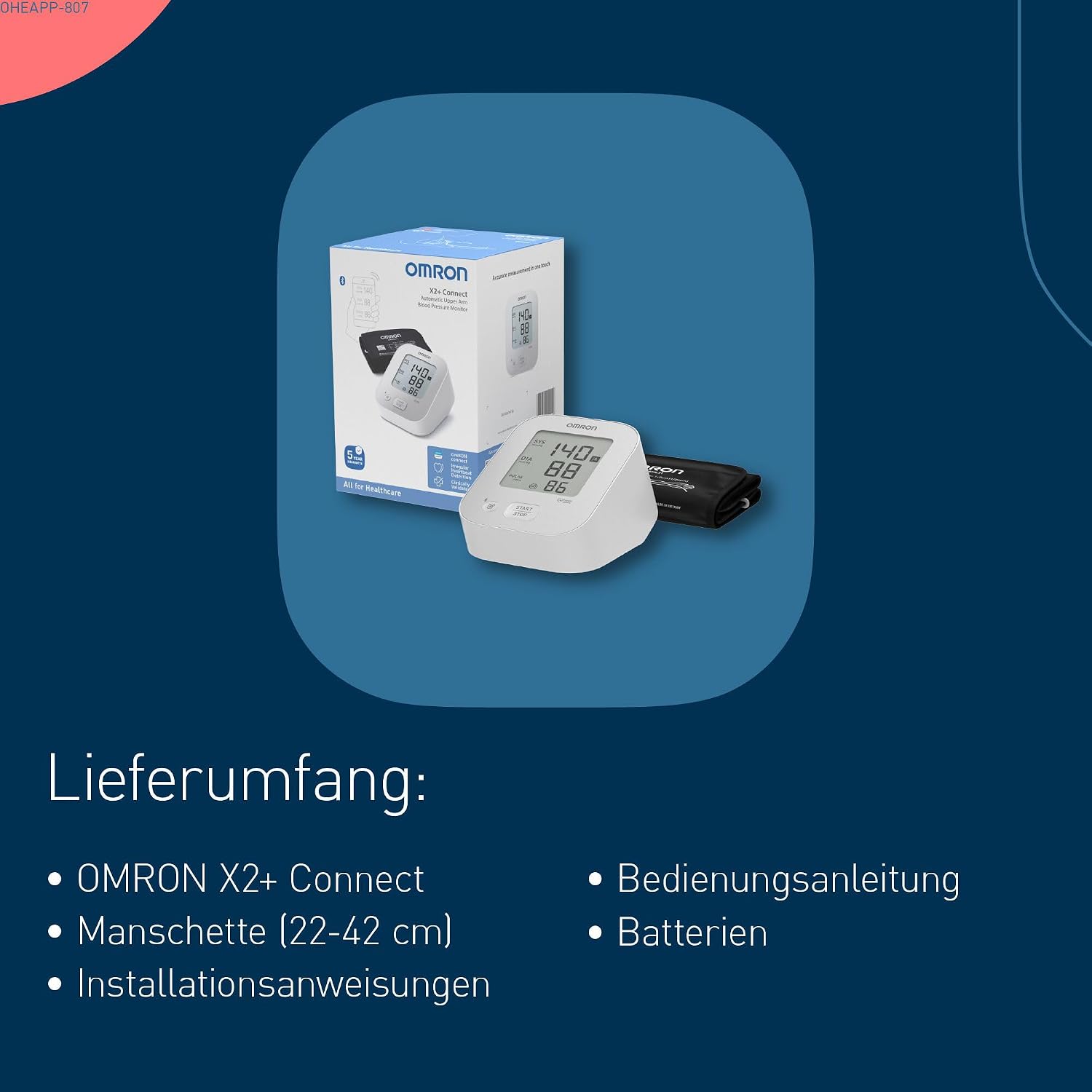 OMRON X2+ Connect Clinically Validated Upper Arm B... - Afbeelding 8