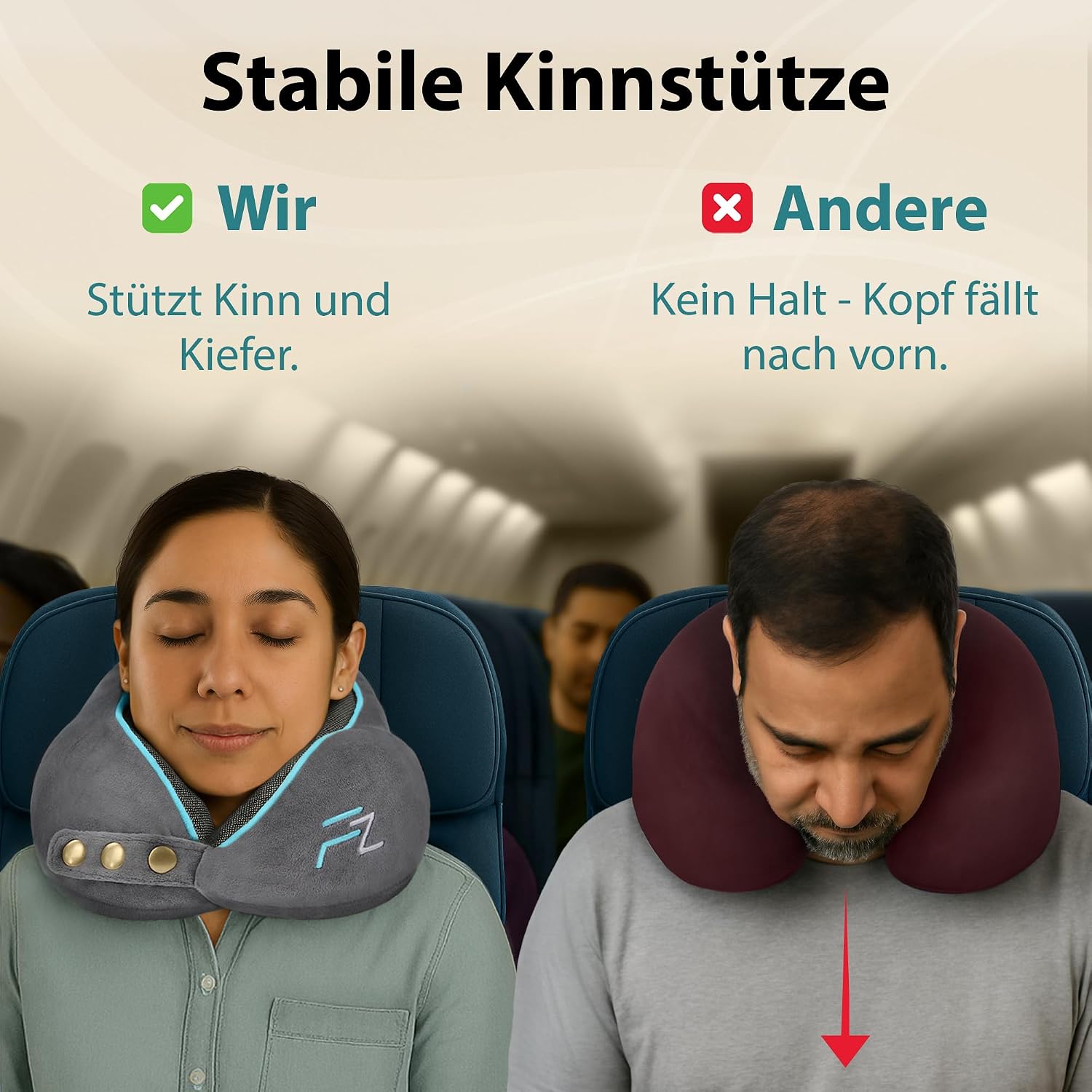 FLOWZOOM® Comfy Neck Cushion Airplane & Car Travel... - Afbeelding 4