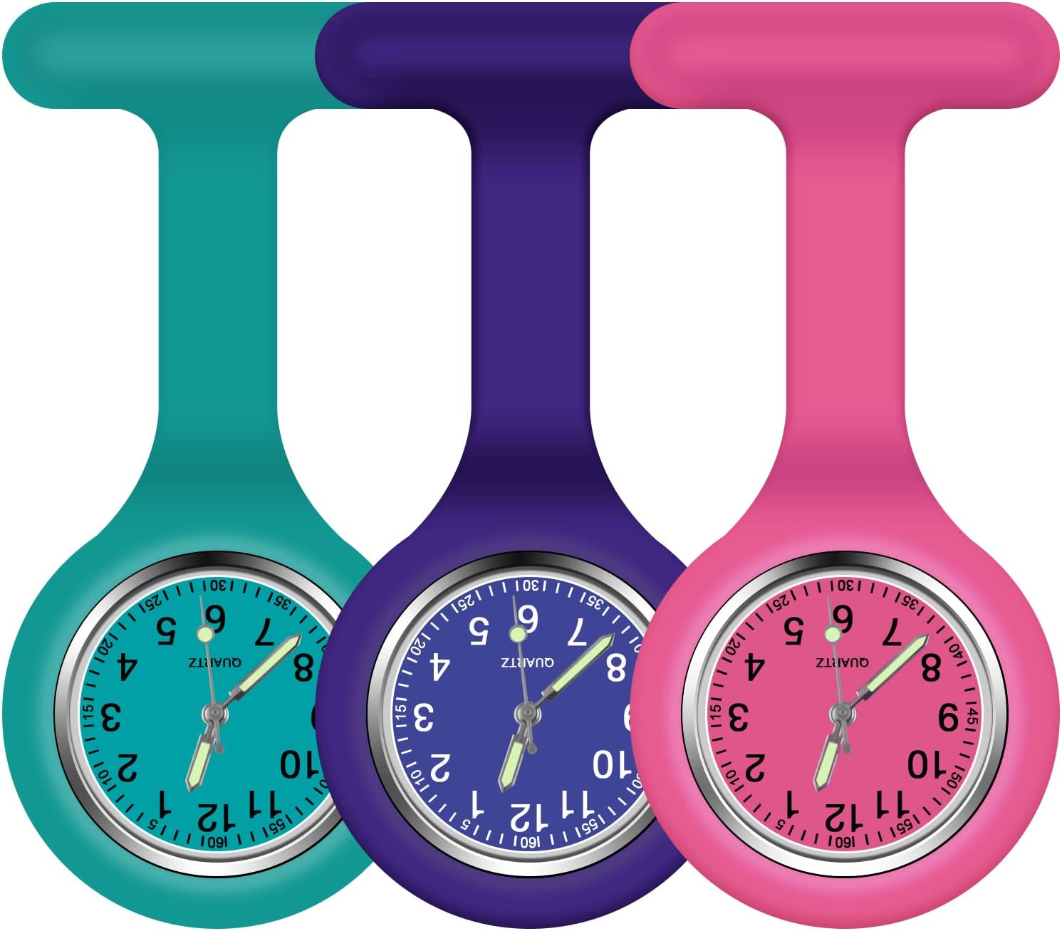 Vicloon Nurse Watches, 3 Pieces Nurse Watches with... - Afbeelding 2