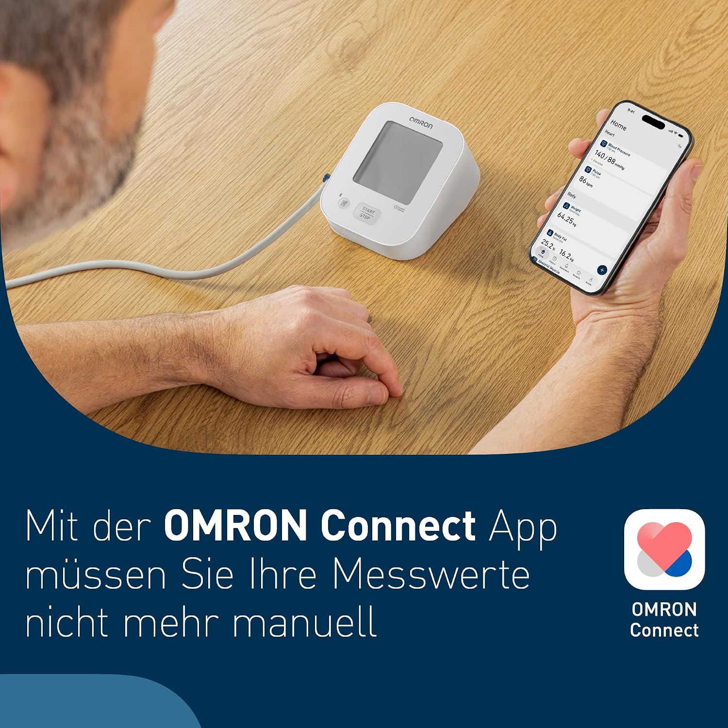 OMRON X2+ Connect Clinically Validated Upper Arm B... - Afbeelding 4