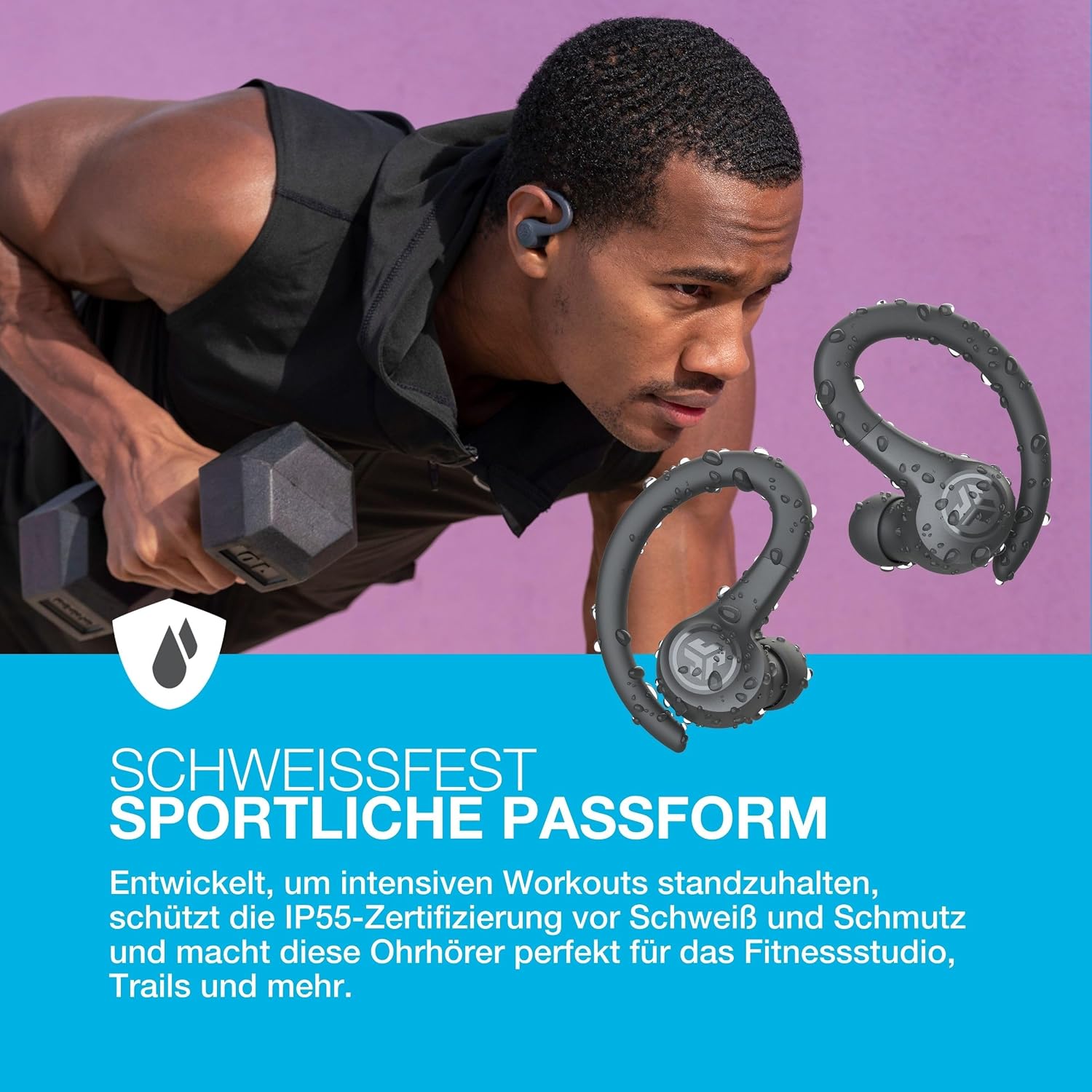 JLab Go Air Sport+ Bluetooth Sport Headphones - In... - Afbeelding 4