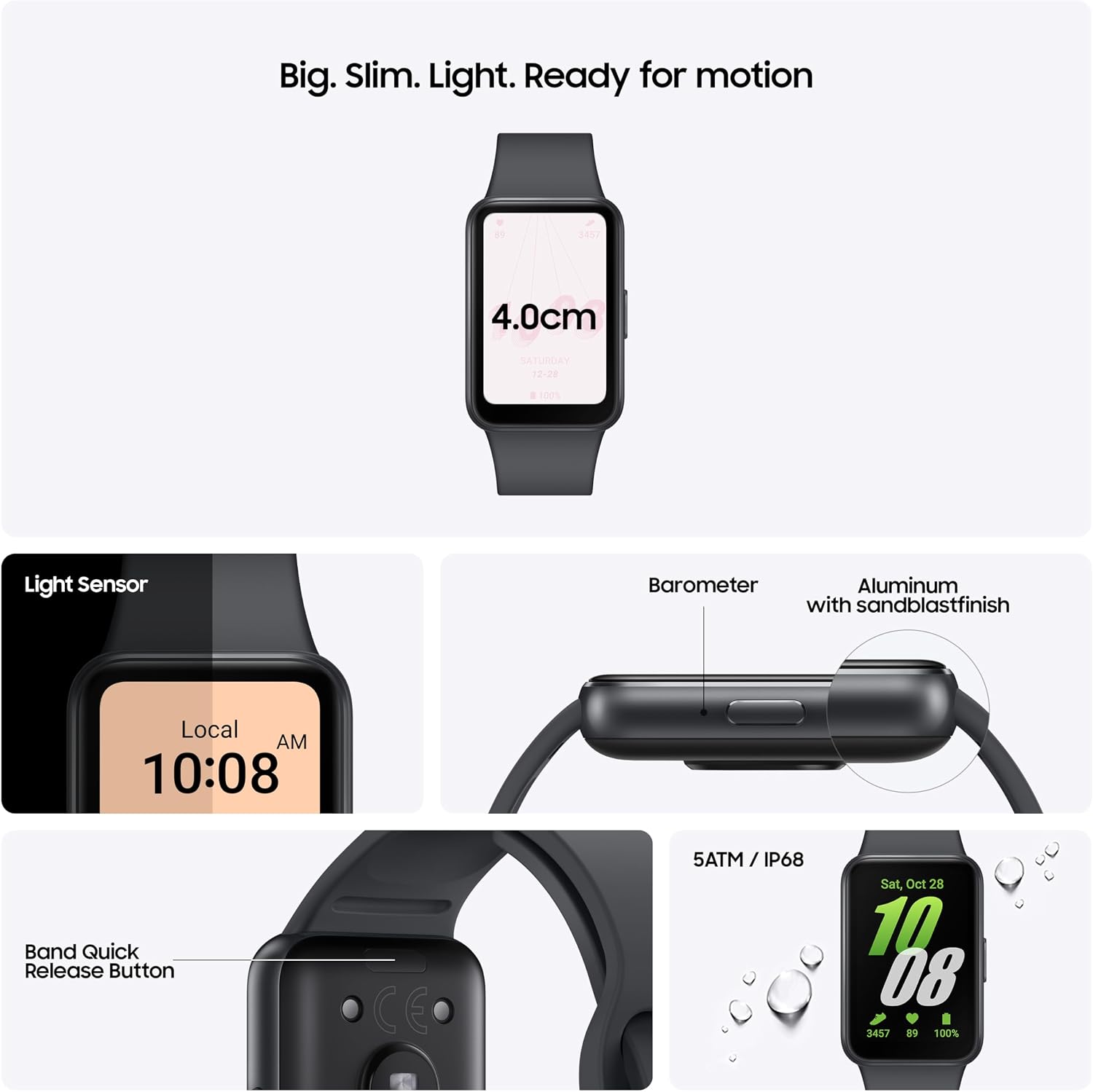 Samsung Galaxy Fit3, Grey | Fitness Tracker for An... - Afbeelding 6